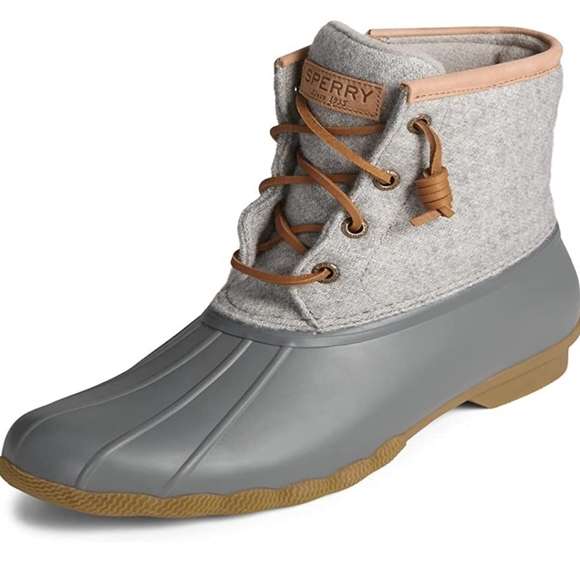 Sperry Women's Core Saltwater Emboss Wool Boots sz 9.5 dark gray - Picture 1 of 2